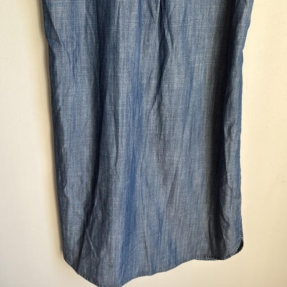 Eileen Fisher Sleeveless Button-Front Denim Dress XS - Picture 10 of 13